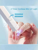 یووی قلمی شارژی با تایمر کاشت ناخن لاک خشک کن شارژی 3 وات واقعی