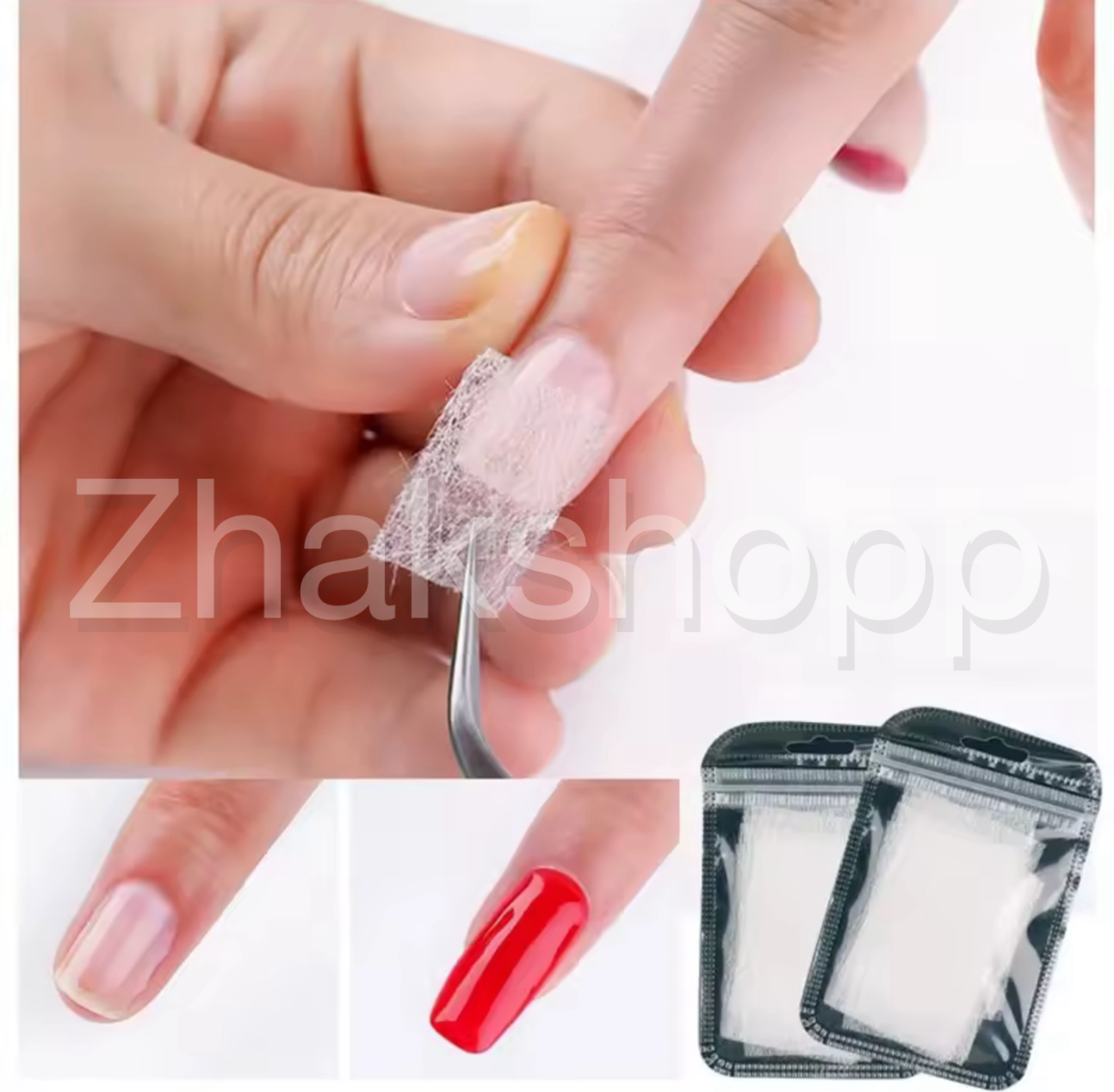 فیبر الیافی کاشت ناخن سیلک ناخن ( فایبر گلس ) ۱۰ عددی