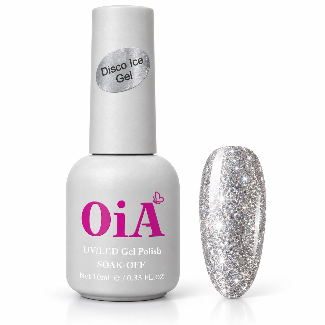 دیسکو آیس ژل OiA رنگ نقره‌ای